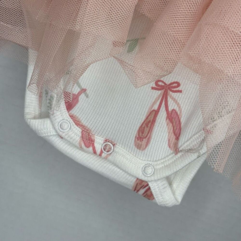 Angel Dear Baby Girl Ribbed Tank Bodysuit Tutu Pink White 18-24M NWT - Picture 5 of 9